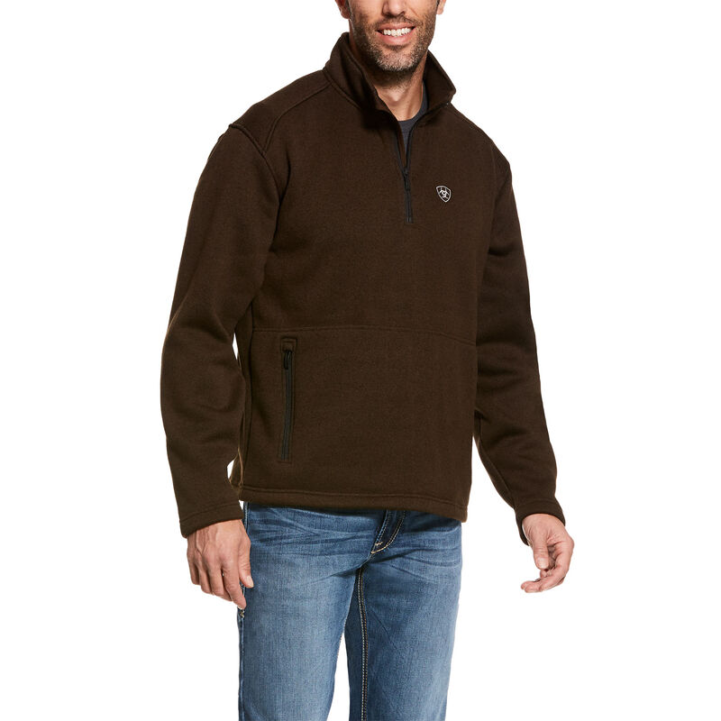 Kurtka Męskie Ariat Caldwell 1/4 Zip Ciemny Kawa | PL-543940