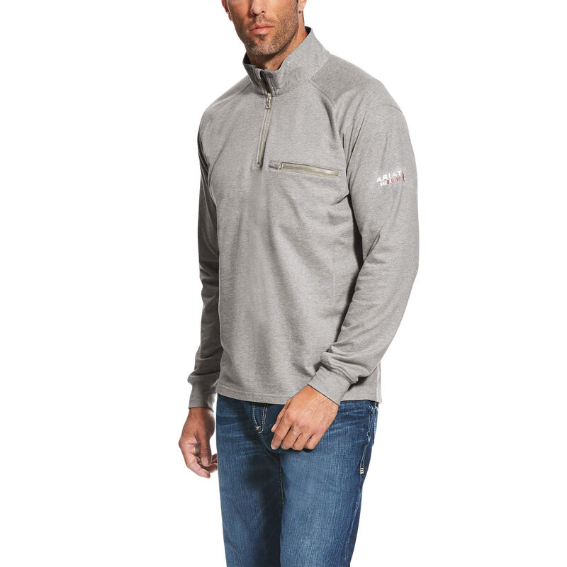 Kurtka Męskie Ariat FR Rev 1/4 Zip Top Ciemny Srebrne | PL-833089