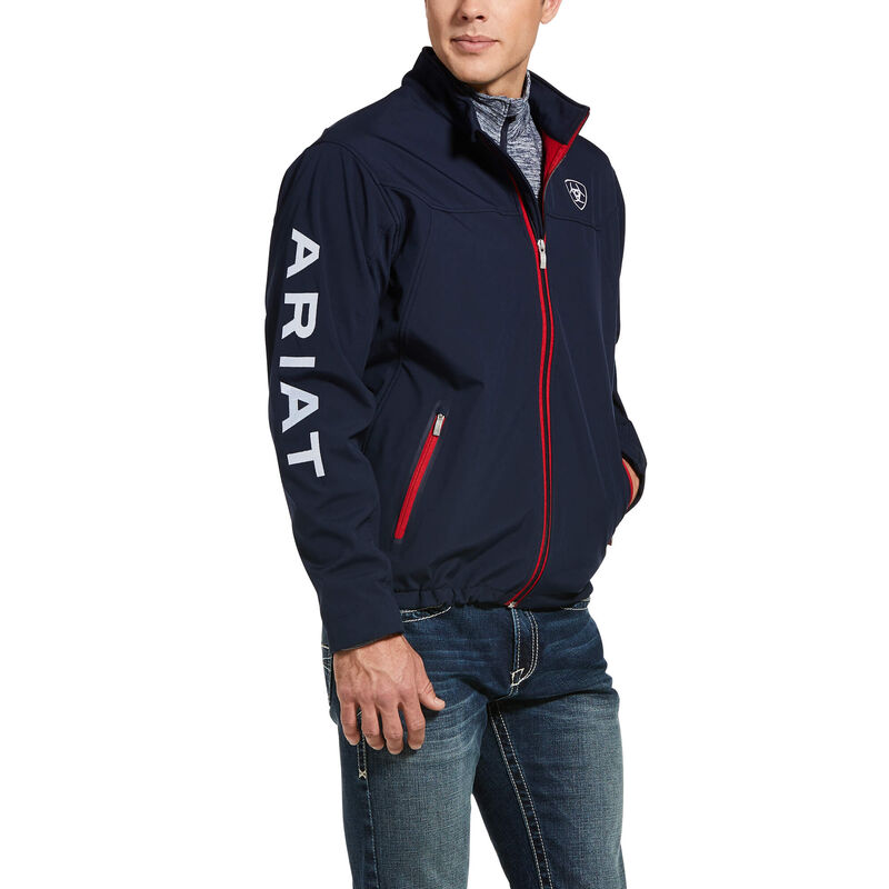 Kurtka Męskie Ariat New Team Softshell Jackets Granatowe | PL-212903