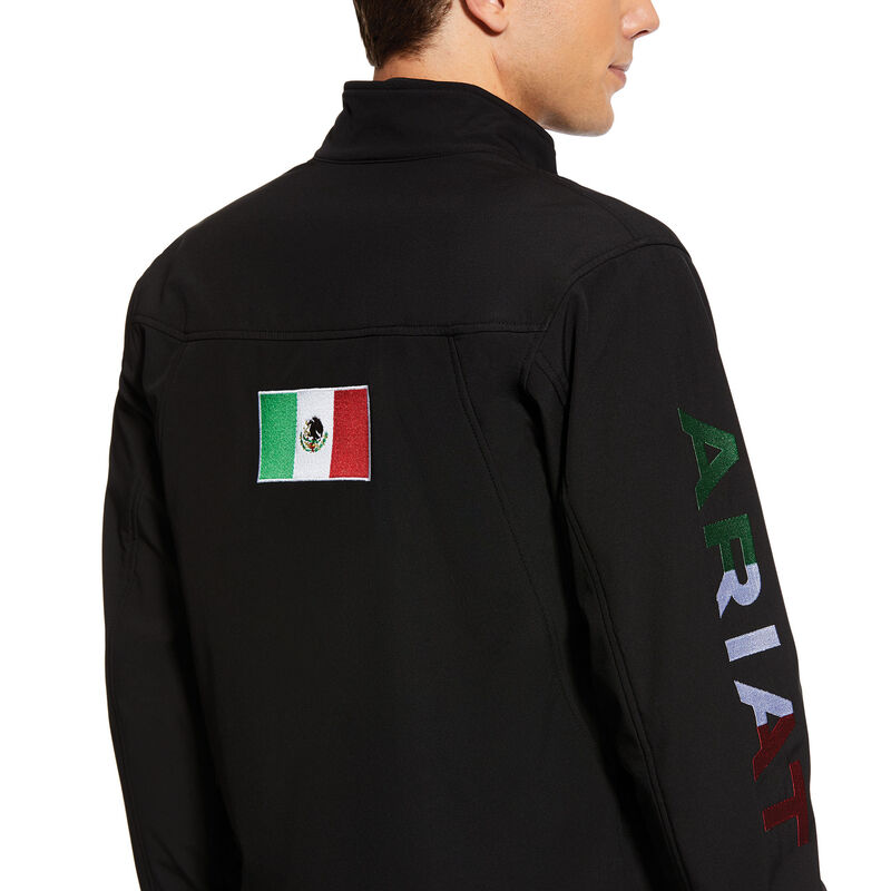 Kurtka Męskie Ariat New Team Softshell MEXICO Wody Resistant Czarne | PL-177044