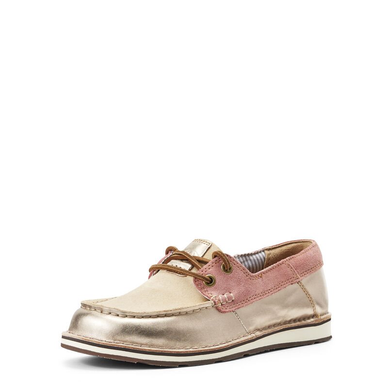 Loafersy Damskie Ariat Cruiser Castaway Różowe Złote Różowe | PL-133781