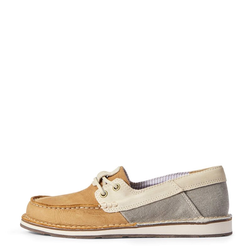 Loafersy Damskie Ariat Cruiser Castaway Brązowe Beżowe | PL-953528