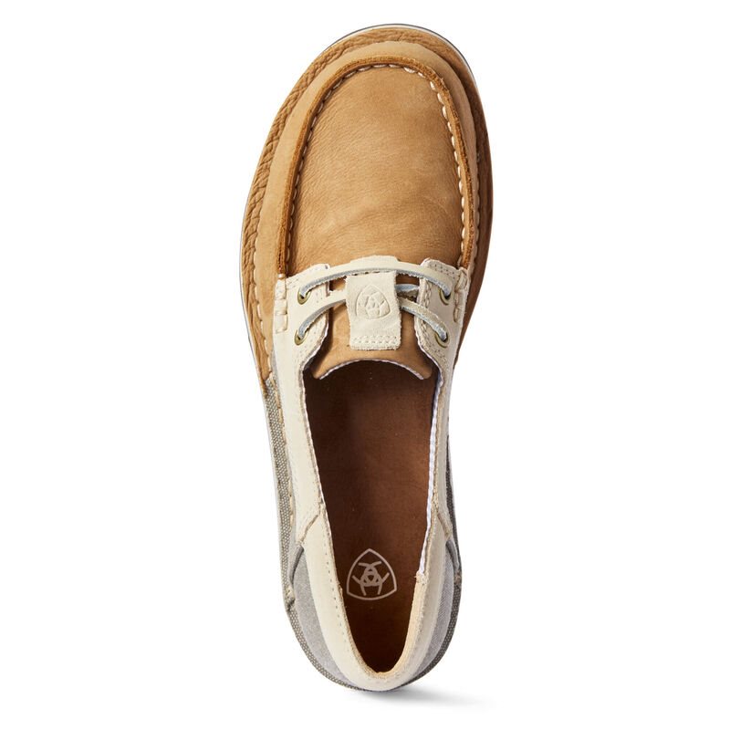 Loafersy Damskie Ariat Cruiser Castaway Brązowe Beżowe | PL-953528