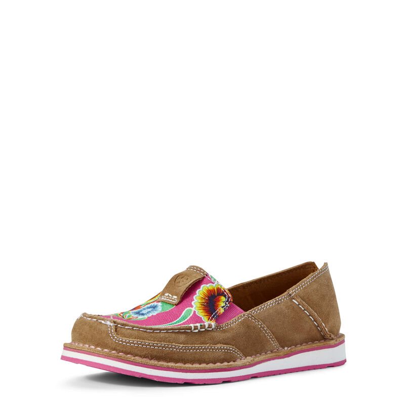 Loafersy Damskie Ariat Cruiser Ciemny Brązowe Różowe | PL-254387