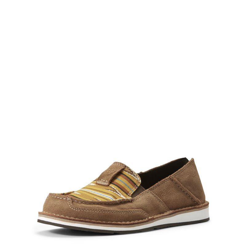 Loafersy Damskie Ariat Cruiser Ciemny Brązowe Żółte | PL-298156