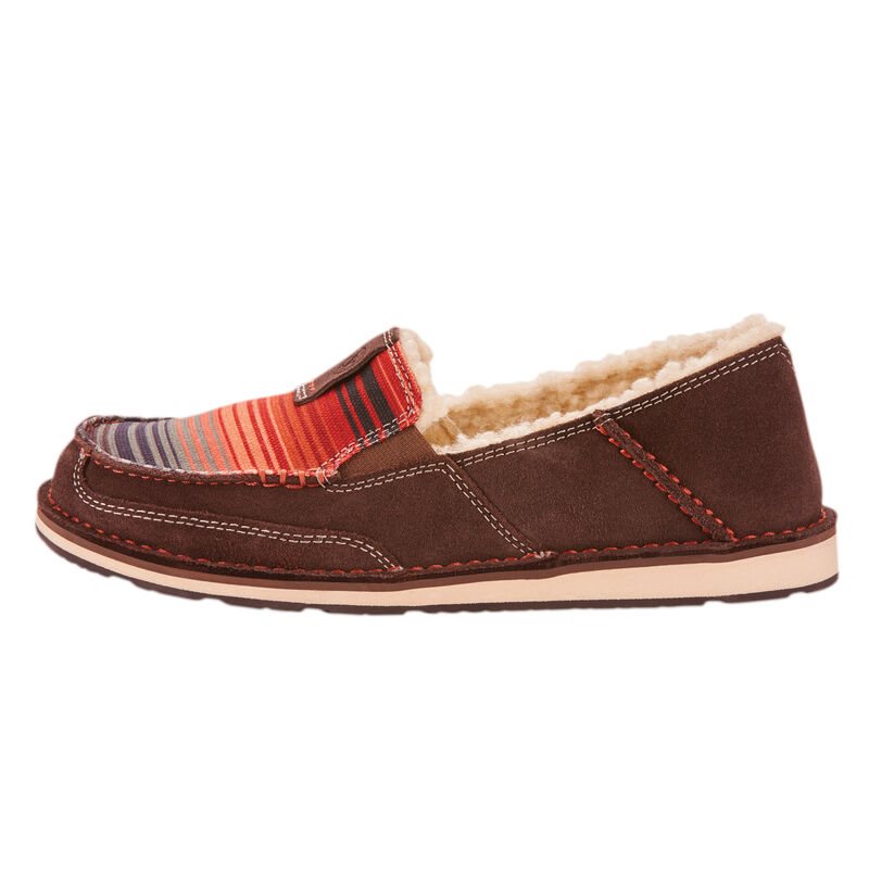 Loafersy Damskie Ariat Cruiser Fleece Czekolada Szare | PL-816485