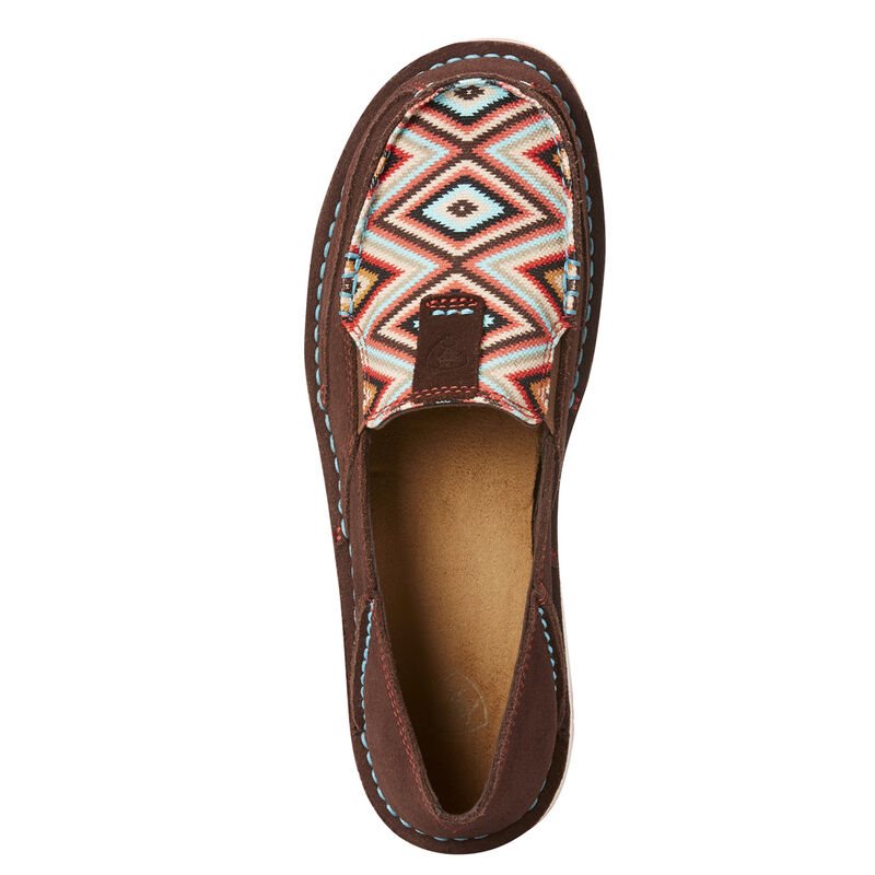 Loafersy Damskie Ariat Cruiser Kawa Białe | PL-159762