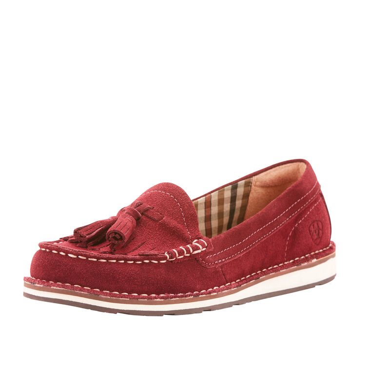 Loafersy Damskie Ariat Tassel Cruiser Bordowe | PL-733038