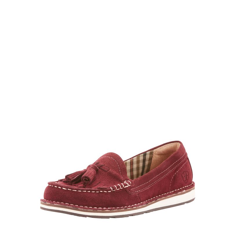 Loafersy Damskie Ariat Tassel Cruiser Bordowe | PL-733038