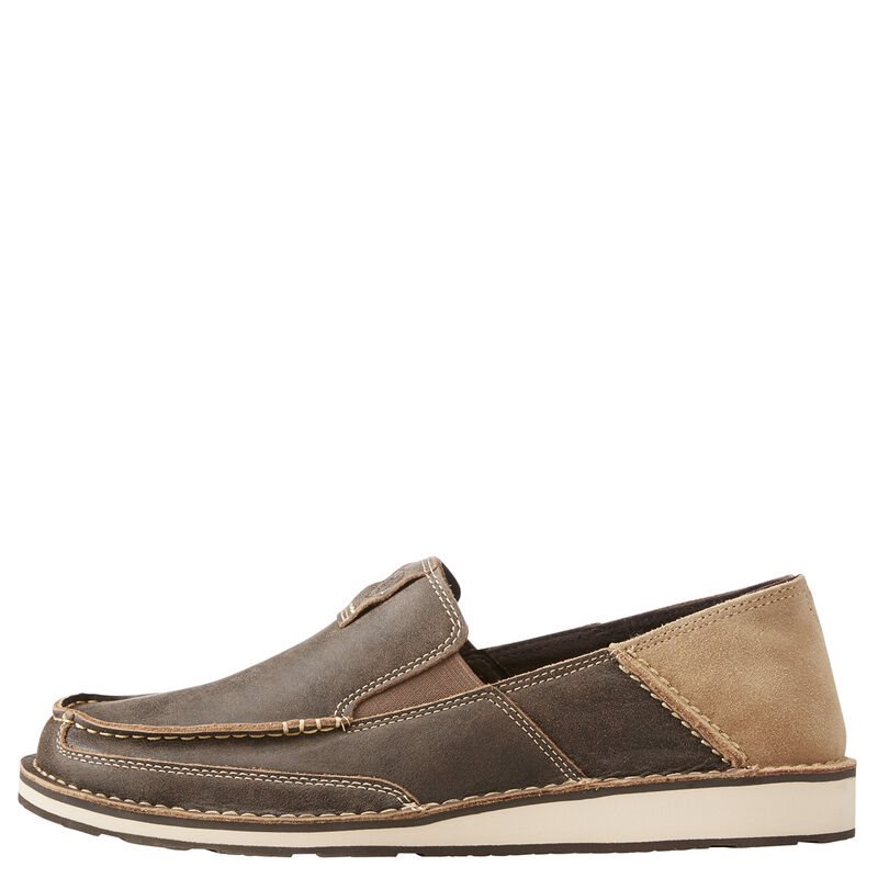 Loafersy Męskie Ariat Cruiser Ciemny Brązowe Beżowe | PL-447078