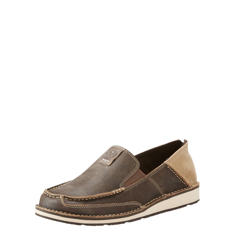 Loafersy Męskie Ariat Cruiser Ciemny Brązowe Beżowe | PL-447078