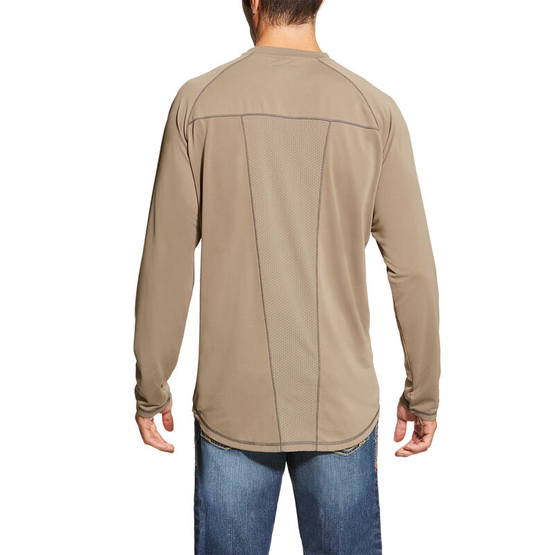 Najfatalniejszy Męskie Ariat Rebar Sunstopper Top Khaki | PL-661518