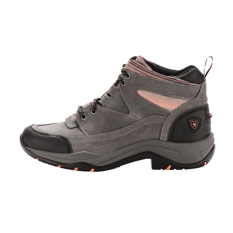 Buty Outdoorowe Damskie Ariat Terrain Boots Szare Różowe | PL-472515