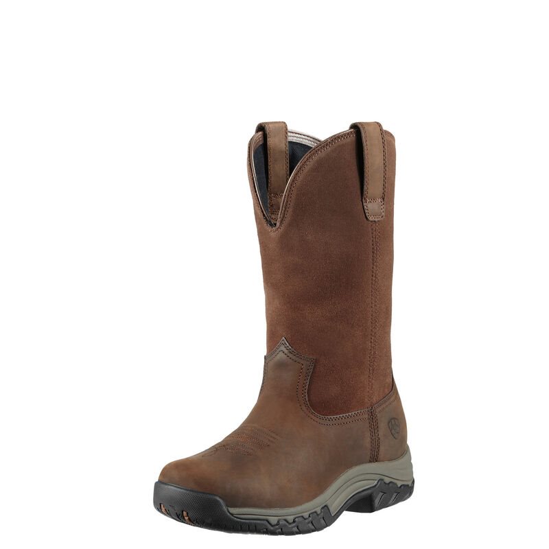 Buty Outdoorowe Damskie Ariat Terrain Pull On Nieprzemakalne Boots Brązowe | PL-613358