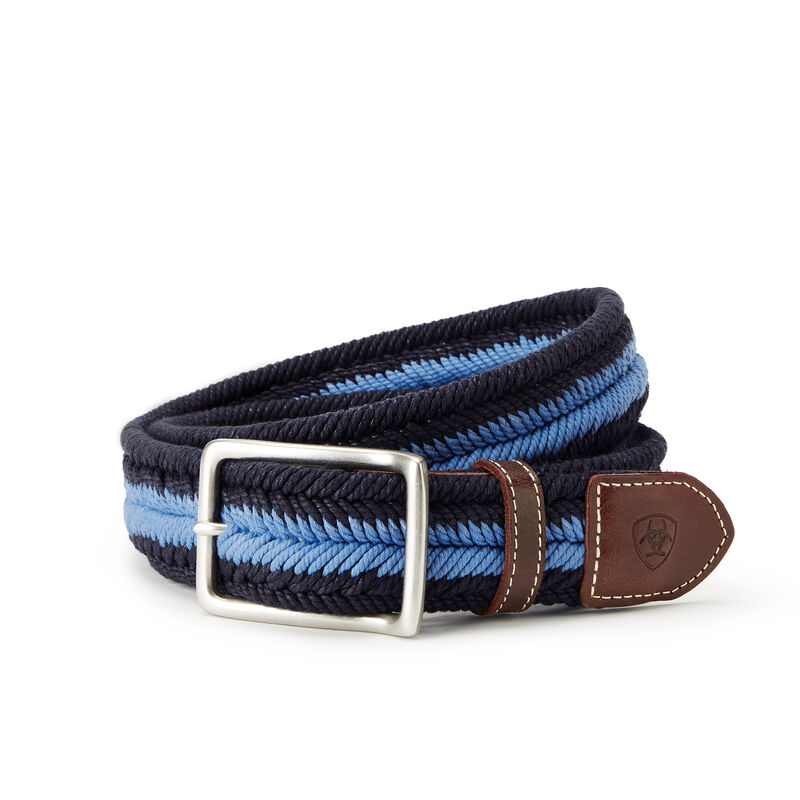 Paski Męskie Ariat Three Rail Woven Belts Niebieskie | PL-139867