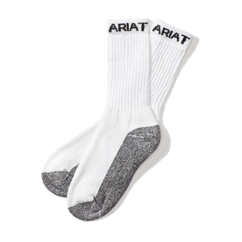 Skarpety Męskie Ariat Logo Sock (3 Pack) Białe | PL-681132