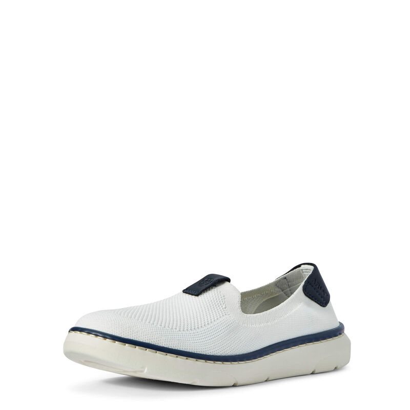 Slip On Damskie Ariat Knit Ryder Białe | PL-842502