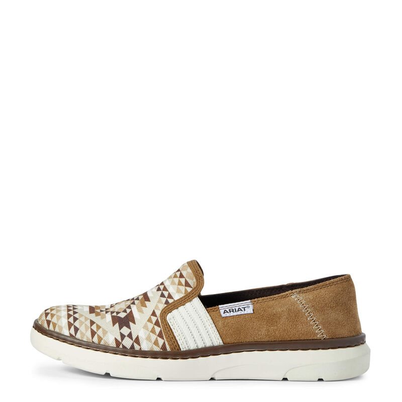 Slip On Damskie Ariat Ryder Brązowe Białe | PL-415952