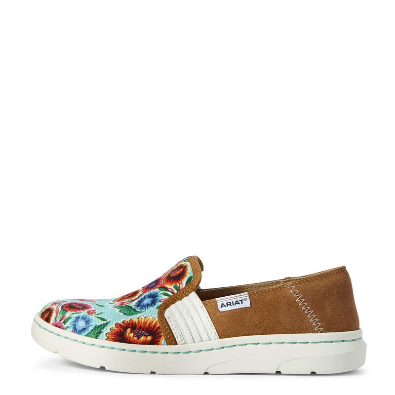 Slip On Damskie Ariat Ryder Brązowe Niebieskie | PL-335028