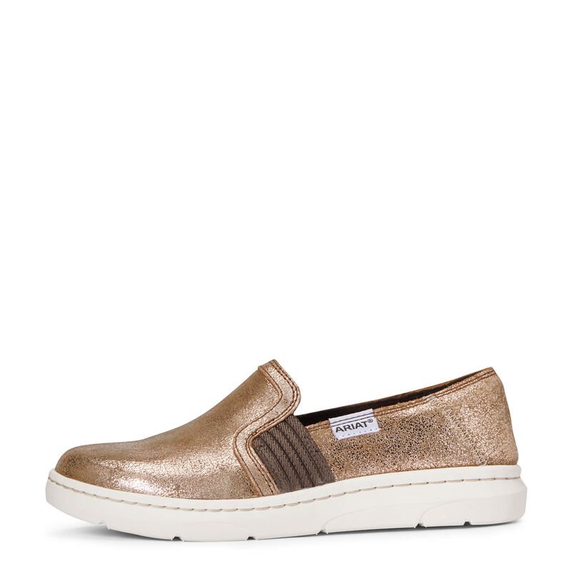 Slip On Damskie Ariat Ryder Miedź Metal | PL-234804