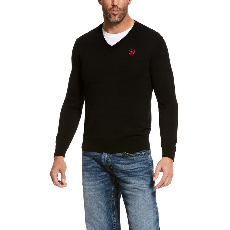 Swetry Męskie Ariat TEKCrew Neck Czarne | PL-274954