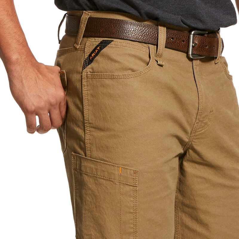 Szorty Męskie Ariat Rebar DuraStretch Made Tough Krótkie Khaki | PL-179991