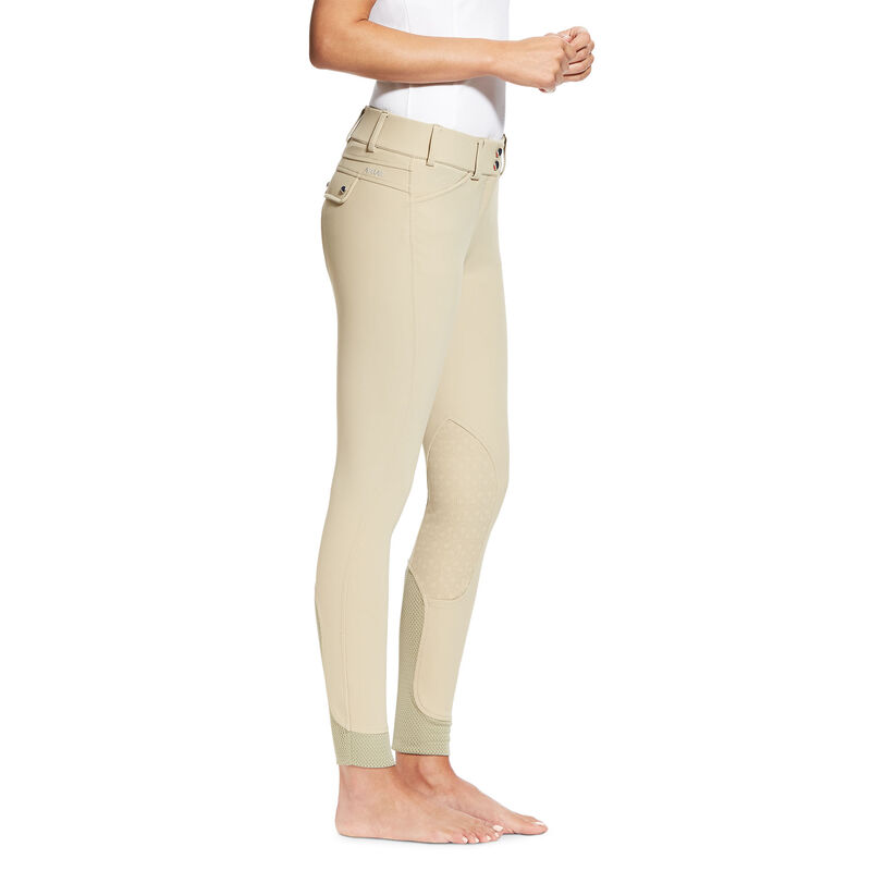 Rajstopy Damskie Ariat Tri Factor Grip Knee Patch Breech Brązowe | PL-931730