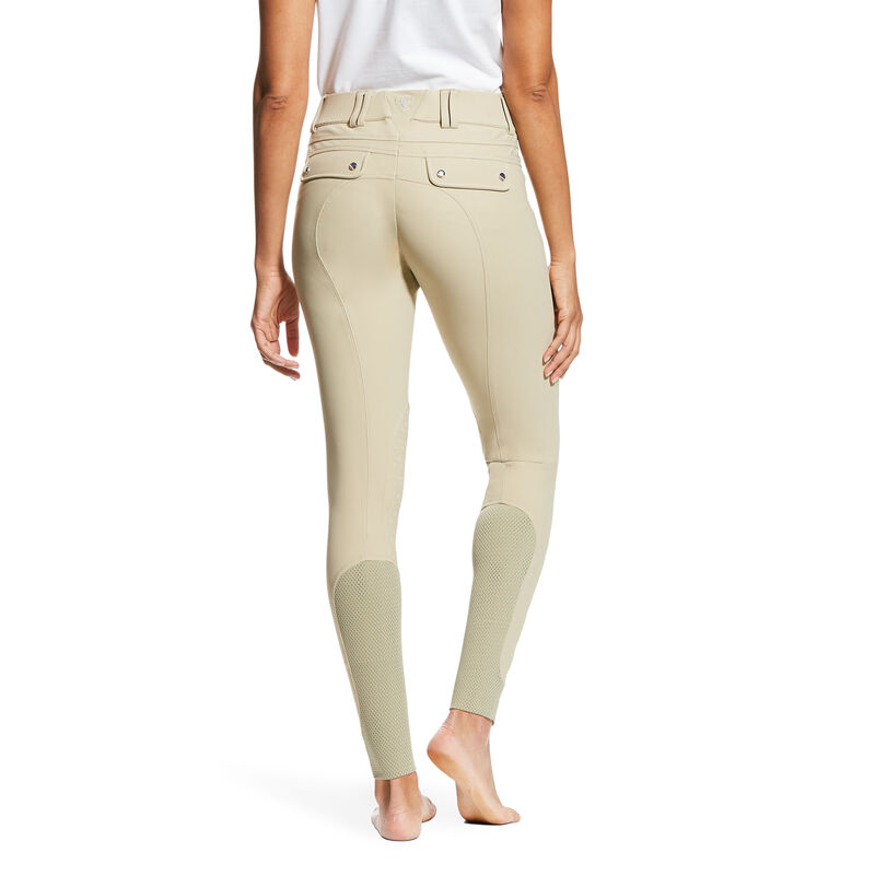 Rajstopy Damskie Ariat Tri Factor Grip Knee Patch Breech Brązowe | PL-931730