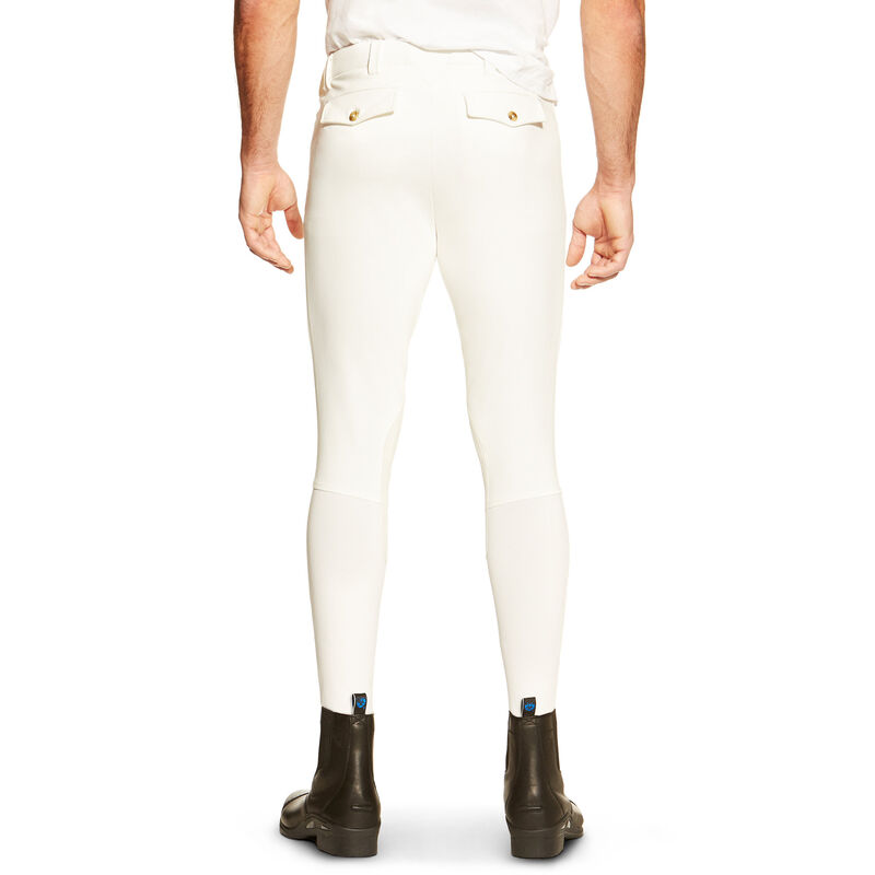 Rajstopy Męskie Ariat Olympia Knee Patch Breech Białe | PL-906683